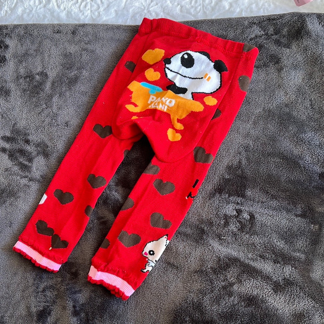 Panda red leggins