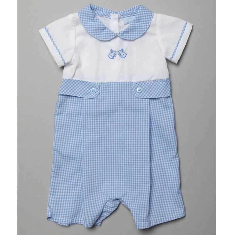 Bunny check romper