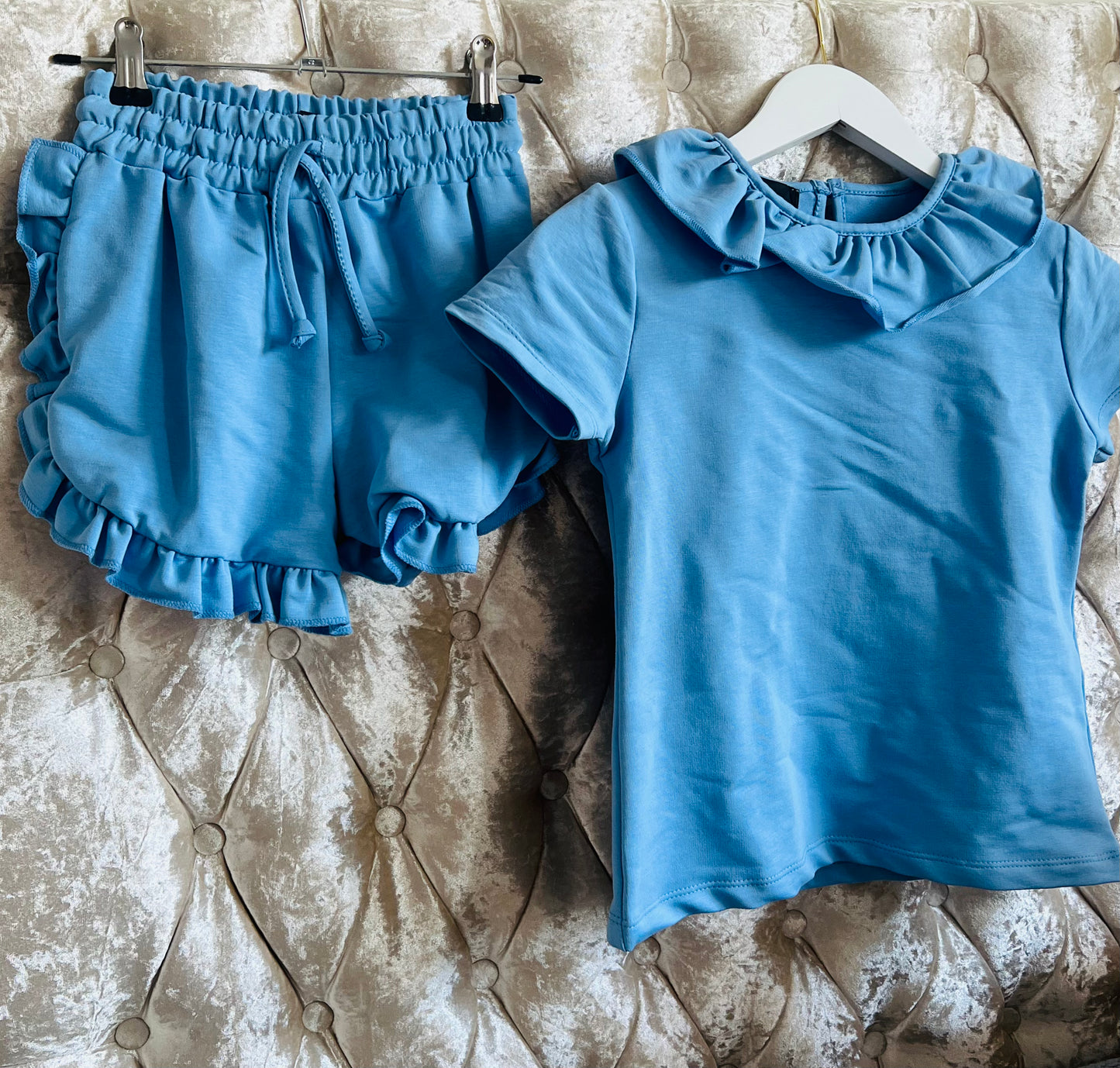 Blue frill set girls KCL London