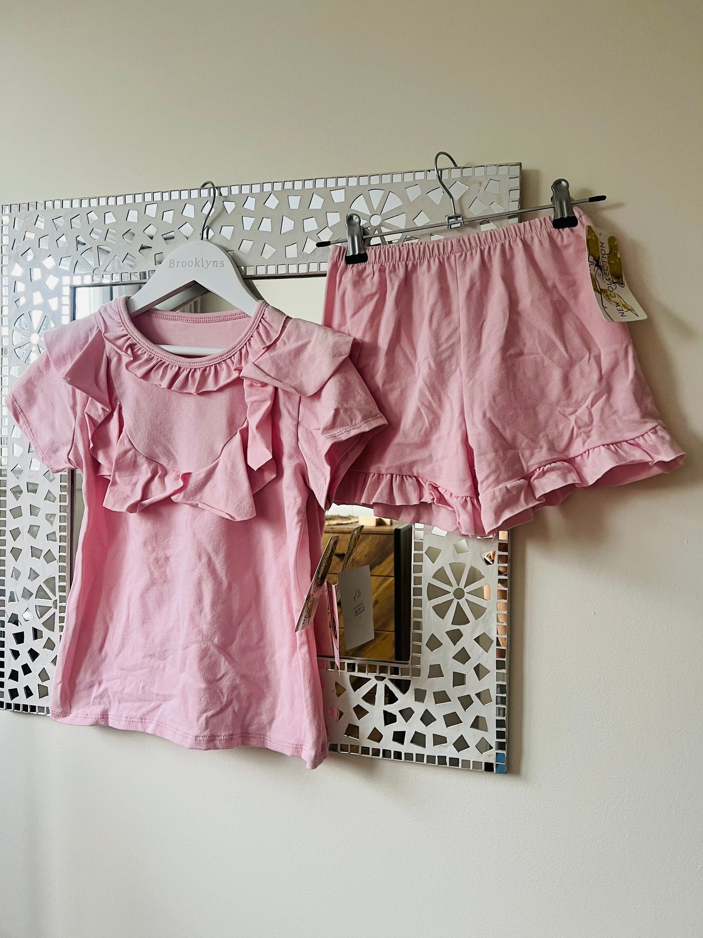 Pink ruffle set