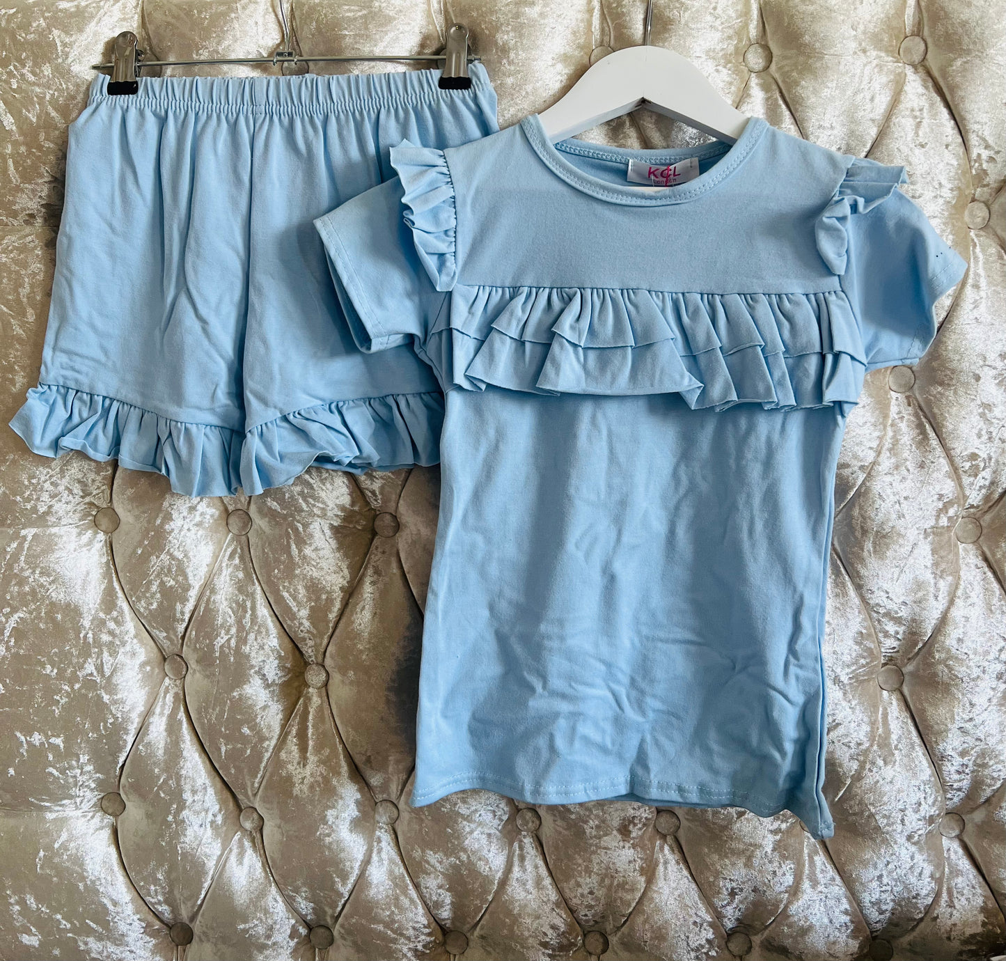 Blue Kids set frills