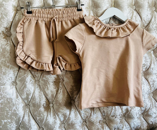 Beige frill set KCL London